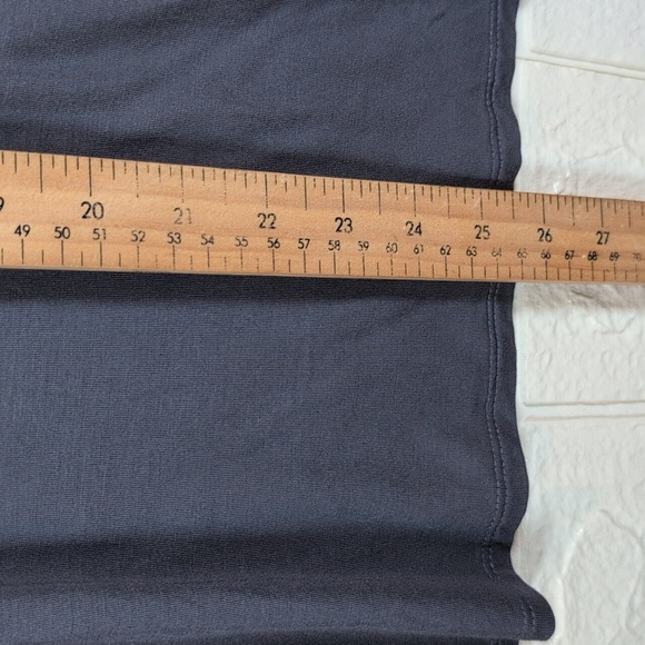 327-Nwot Natori Charcoal Lace Accent Long Sleeve Top - Picture 4 of 4